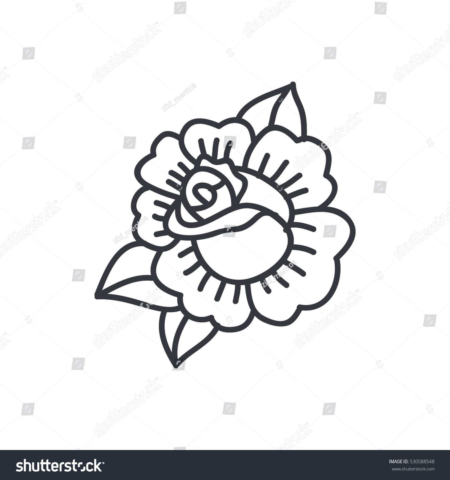 Tattoos Doodle Rose Traditional Tattoo Vector With Tattoos 1500x1600 Tattoos Doodle Rose Traditional Tattoo Vector With Tattoos