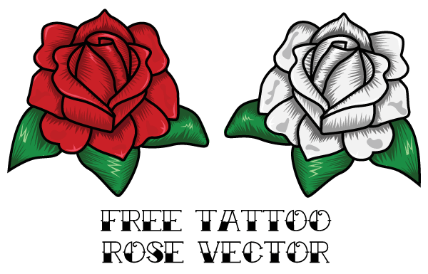 Free Rose Tattoo Vector Free Valentine's Day Vector Tattoo 600x385 Free Rose Tattoo Vector Free Valentine's Day Vector Tattoo