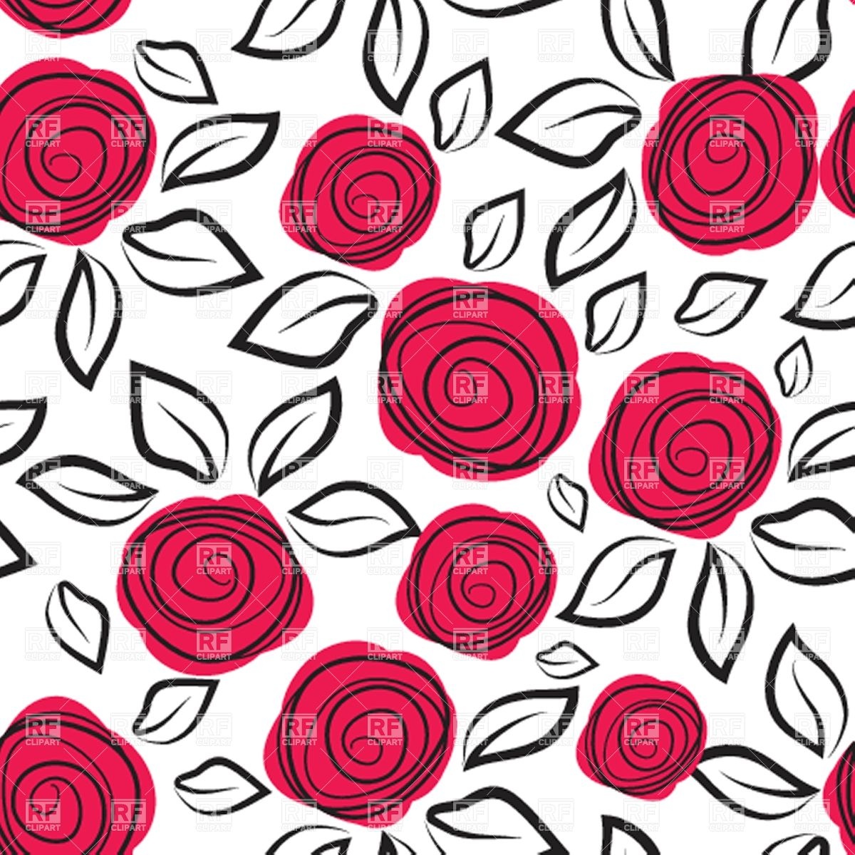 1200x1200 Seamless Background With Abstract Rose Vector Image Of Backgrounds
