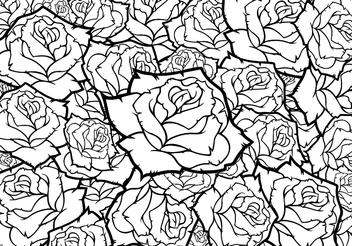 Rose Flower Vector Background Black And White 700x490 Rose Flower Vector Background Black And White