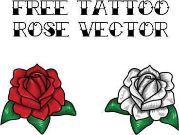 Free Tattoo Rose Vector 368x278 Free Tattoo Rose Vector