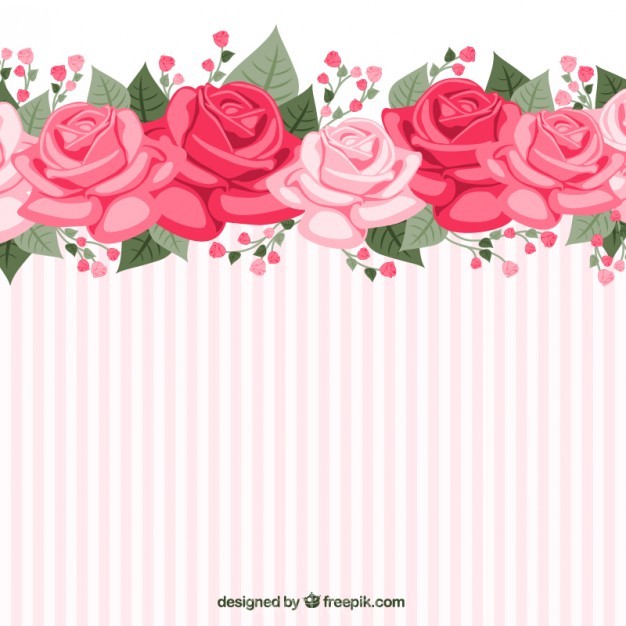 Striped Wallpaper With Roses Vector Free Download 626x626 Striped Wallpaper With Roses Vector Free Download