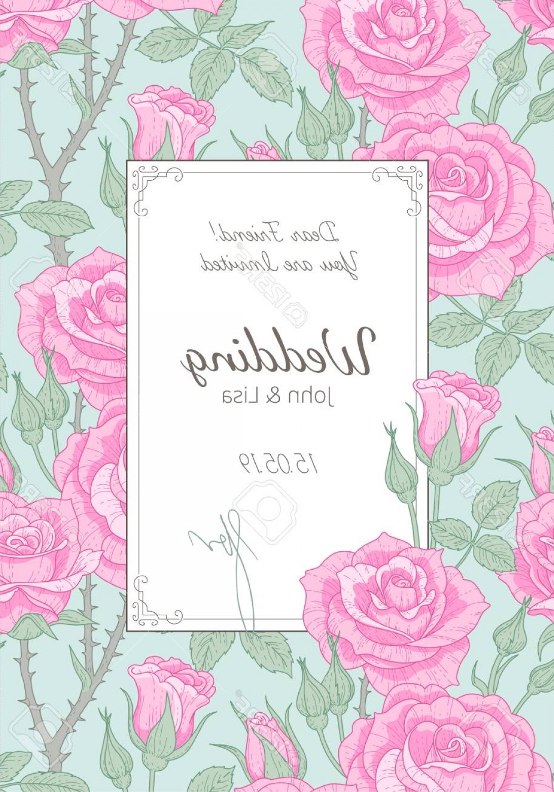 Photostock Vector Vintage Style Frame With Floral Ornament Pattern 1092x1560 Photostock Vector Vintage Style Frame With Floral Ornament Pattern