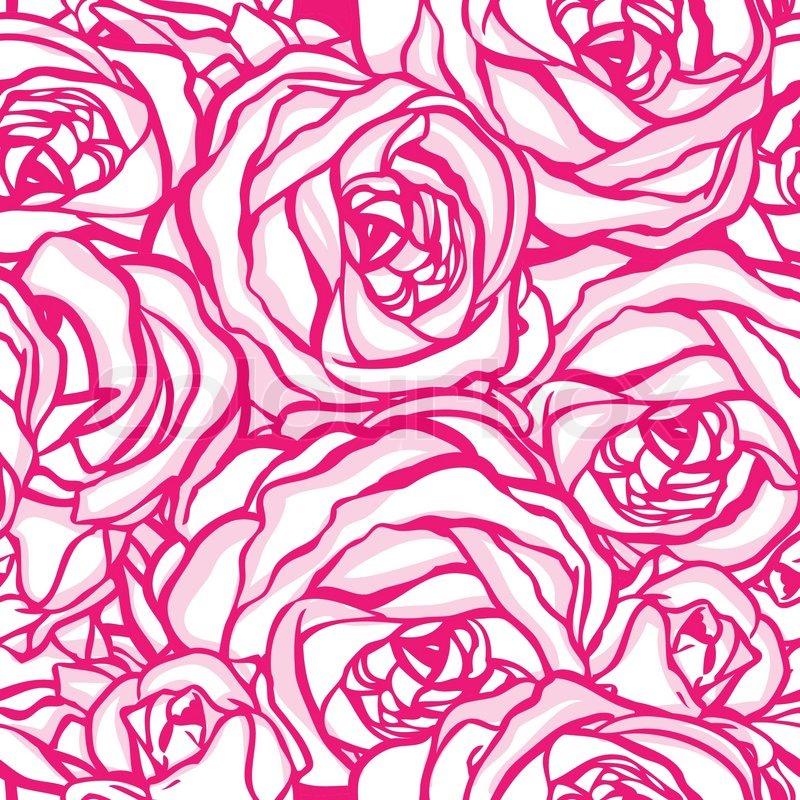 Seamless Pattern With Flowers Roses, Stock Vector Colourbox 800x800 Seamless Pattern With Flowers Roses, Stock Vector Colourbox