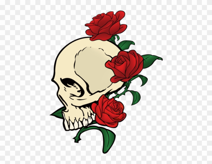Skull Roses Vector, Hd Png Download 840x653 Skull Roses Vector, Hd Png Download