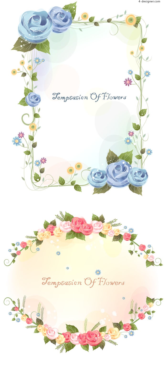 Designer Rose Vine Frame Vector Material 700x1550 Designer Rose Vine Frame Vector Material