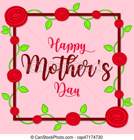 Rose Vine Mother's Day Card In Vector Format 450x470 Rose Vine Mother's Day Card In Vector Format