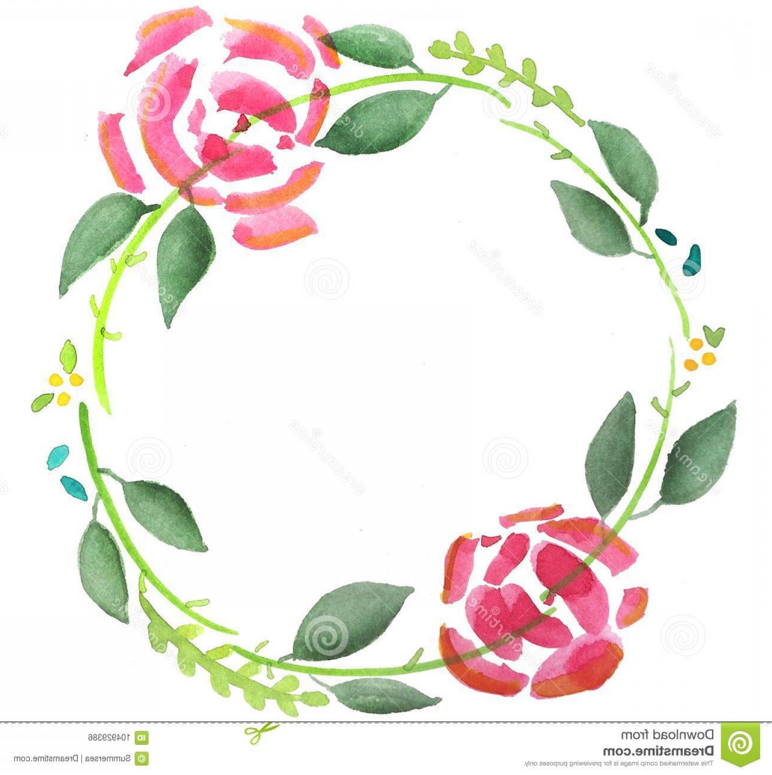 Simple Water Colour Floral Vine Wreath Rose Painting Vector Water 1560x1566 Simple Water Colour Floral Vine Wreath Rose Painting Vector Water