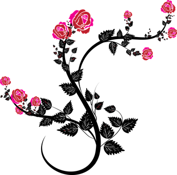 Decorative, Floral, Flourish Cool Stencils Rose Vines, Rose 345x340 Decorative, Floral, Flourish Cool Stencils Rose Vines, Rose
