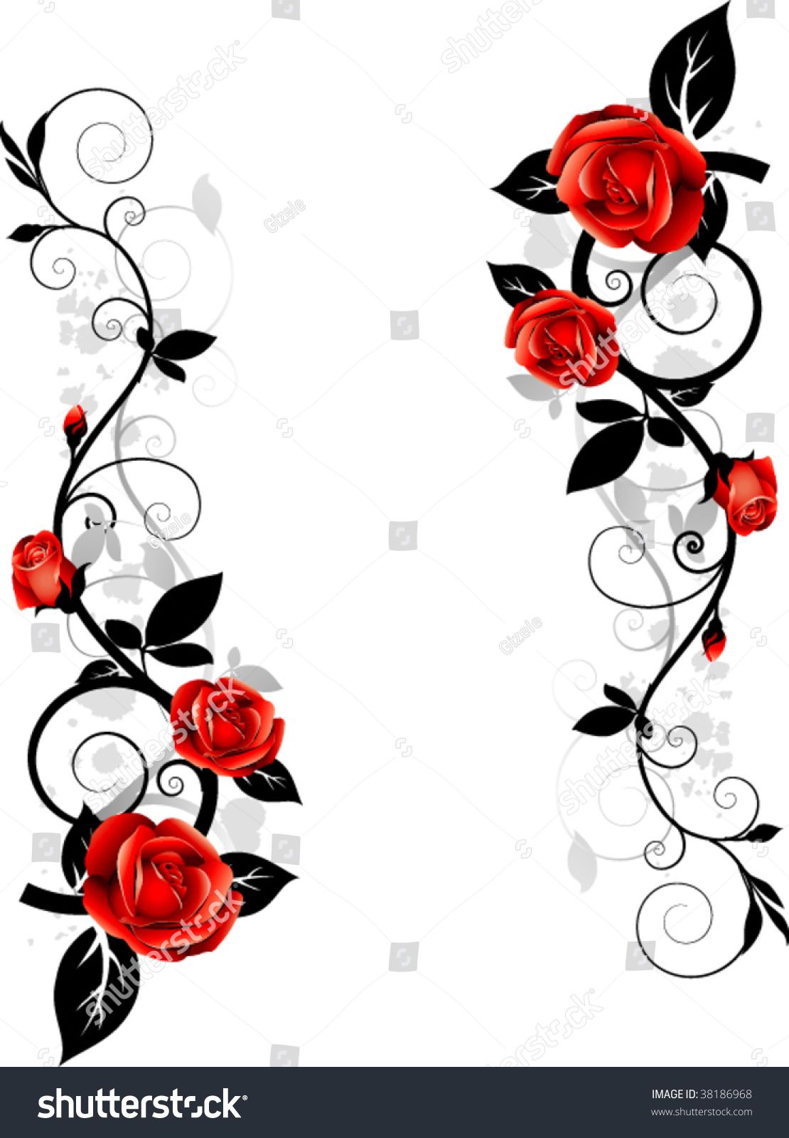 Rose Vines Vector at Collection of Rose Vines Vector