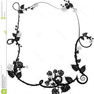 300x300 Flower Vine Clipart Black And White Hoodamathrun