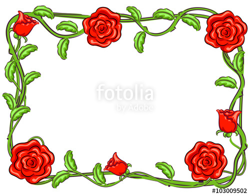 500x392 Illustration Of Floral Vines Border Stock Image And Royalty Free