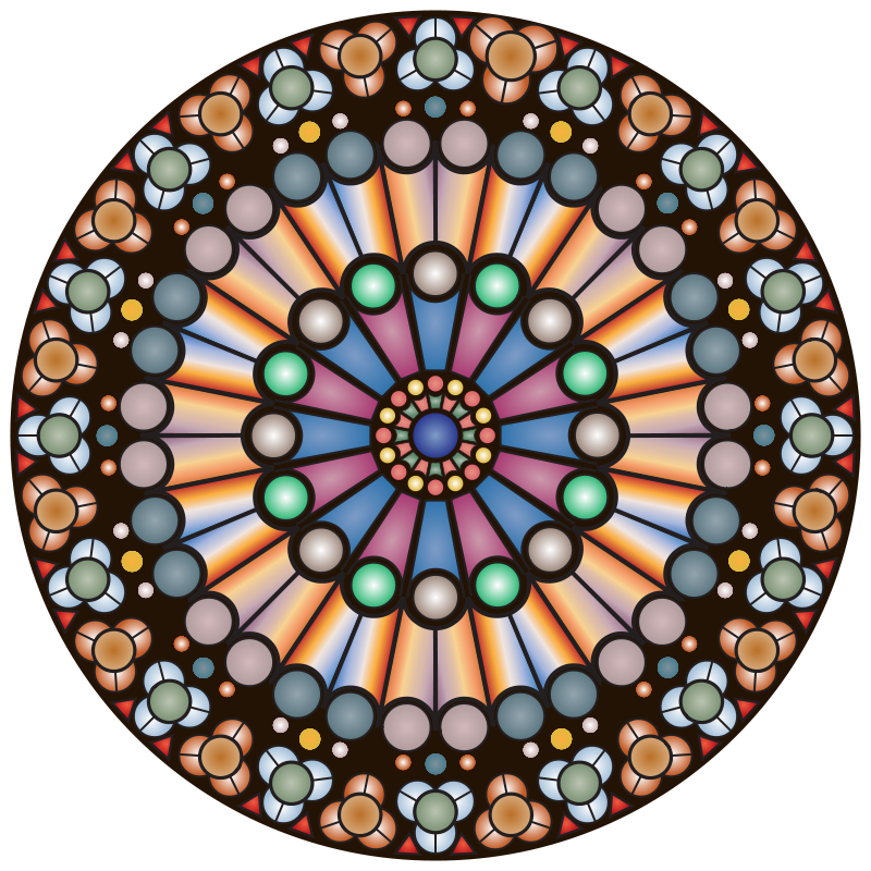 800x800 Free Clipart Rose Window