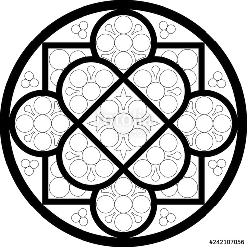 Rose Window Vector at Vectorified.com | Collection of Rose Window
