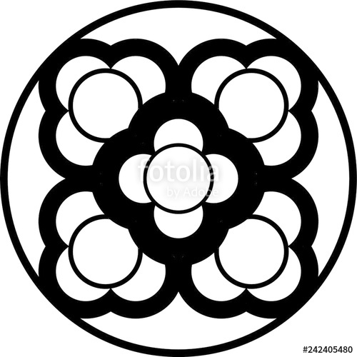 500x500 Noyon, Monastery, France, Rose Window Stock Image And Royalty