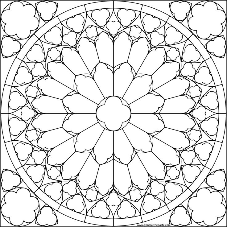 736x736 South Rose Window Notre Dame Coloring Page Going Over Important
