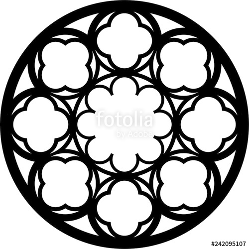 500x500 France, Rose Window Stock Image And Royalty Free Vector