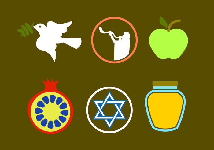 700x490 Rosh Hashanah Icon Vectors