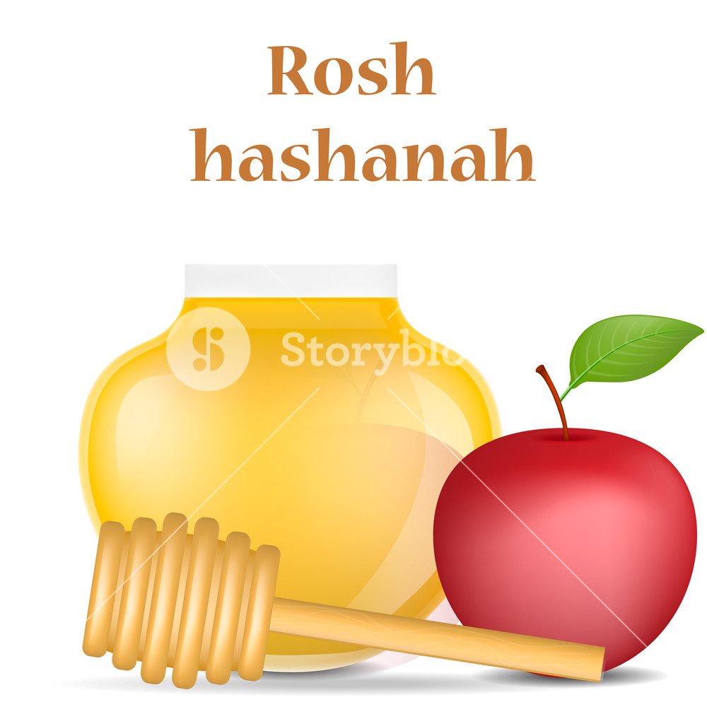 1000x1000 Rosh Hashanah Holiday Concept Background Realistic Illustration