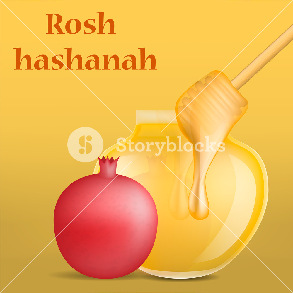 1000x1000 Rosh Hashanah Holiday Jewish Concept Background Realistic
