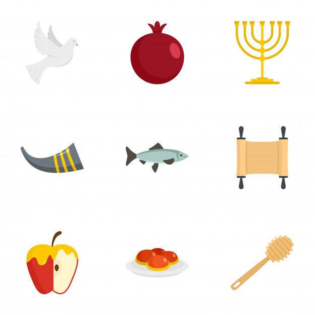 626x626 Rosh Hashanah Icon Set Flat Set Of Rosh Hashanah Vector Icons