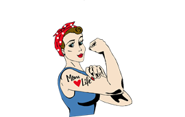 270x170 Mom Tattoo Rosie Riveter Png