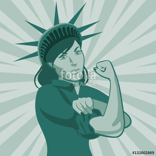 500x500 The Statue Of Liberty As Rosie The Riveter The Statue Rolls Up