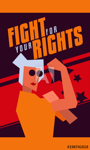 300x500 Fight For Your Rights Modern Abstract We Can Do It Rosie