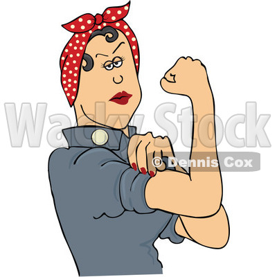 400x400 Clipart Rosie The Riveter Flexing Her Strong Muscles