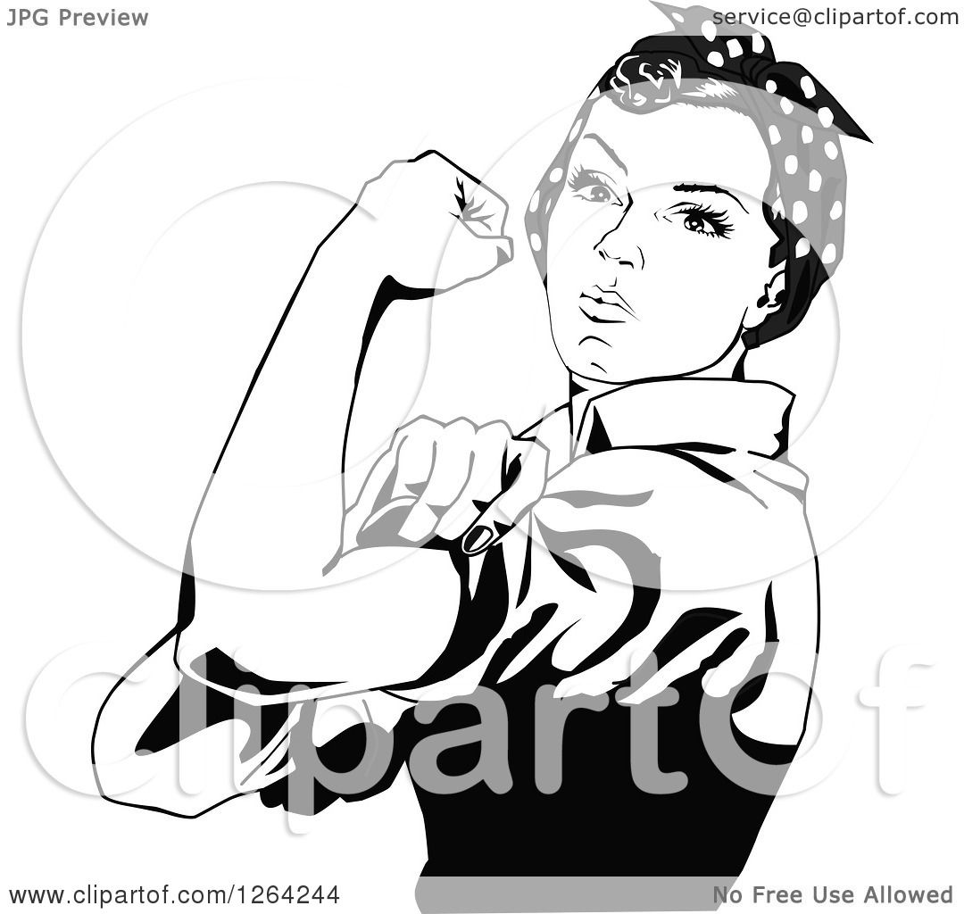 1080x1024 Rosie The Riveter Clipart Free Download