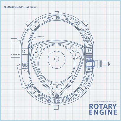 490x490 Rotary Car Engine Drawing Illustration