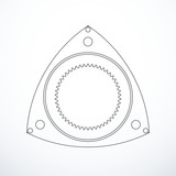 160x160 Rotor Of Rotary Wankel Engine Vector Illustration Stock Image