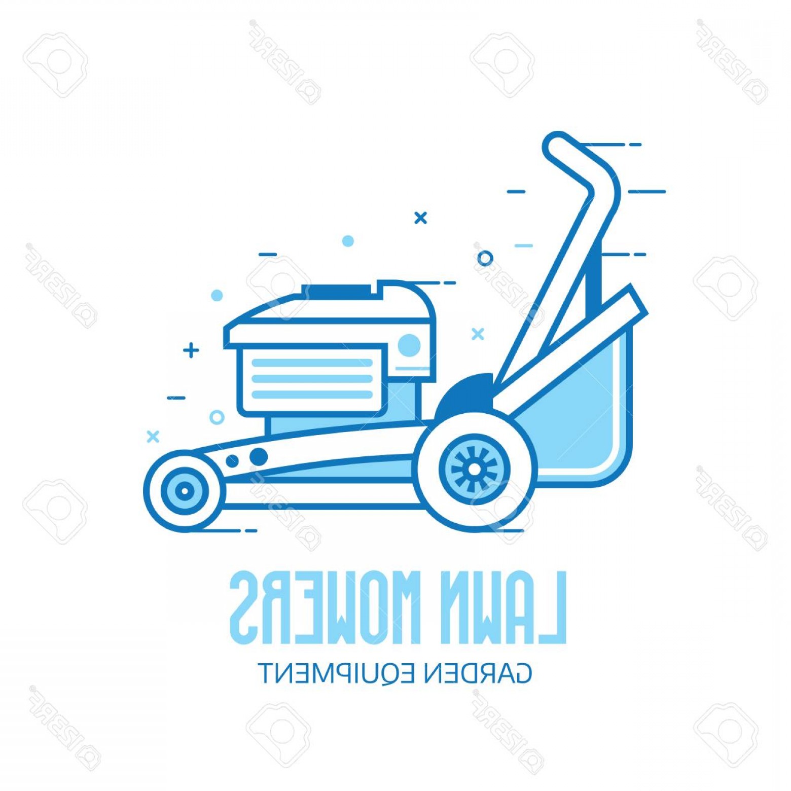 1560x1560 Photostock Vector Rotary Lawn Mower Engine Logo Or Emblem Template