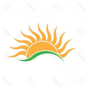 300x300 Photostock Vector Summer Sunrise Wave Rays Logo Vector Logo Design