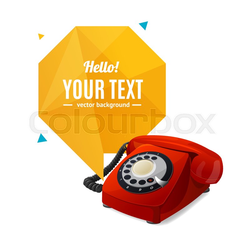 800x782 Red Rotary Telephone With Abstract Stock Vector Colourbox
