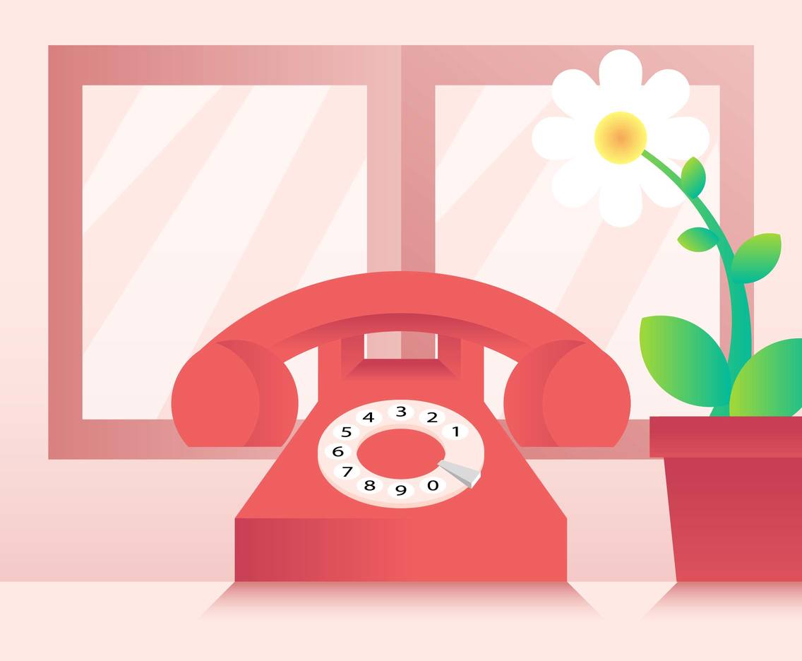1136x936 Rotary Telephone Illustration Vector Vector Art Graphics