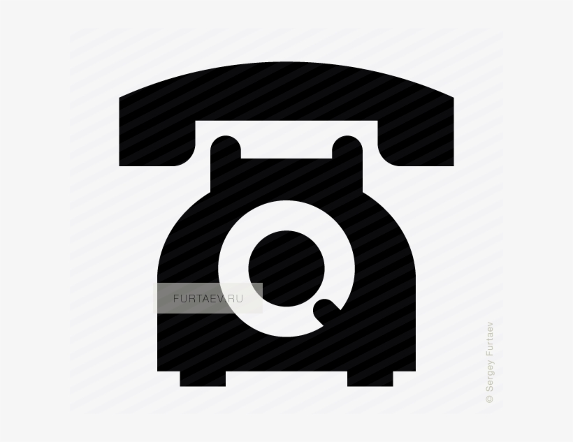 820x633 Vector Icon Of Classic Rotary Telephone