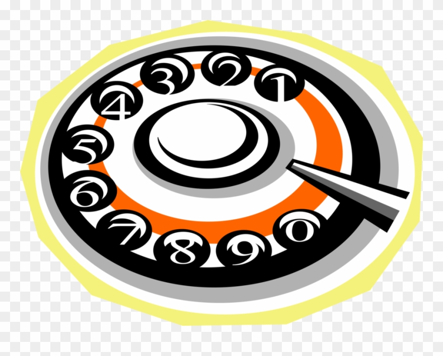 880x708 Vector Illustration Of Rotary Telephone Phone Dial
