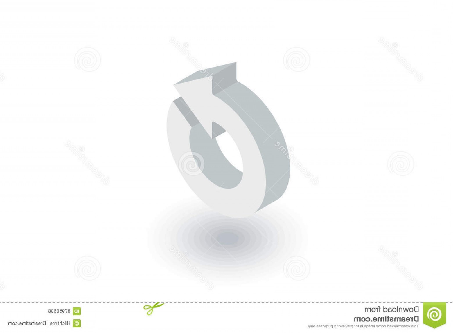 1560x1148 Stock Illustration Rotate Arrow Update Isometric Flat Icon D