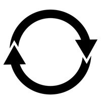 200x200 Arrow Arrows Black White Point Points Pointing Round Circle