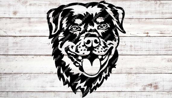 570x325 Rottweiler Rottweiler Silhouette Dog Clipart Etsy