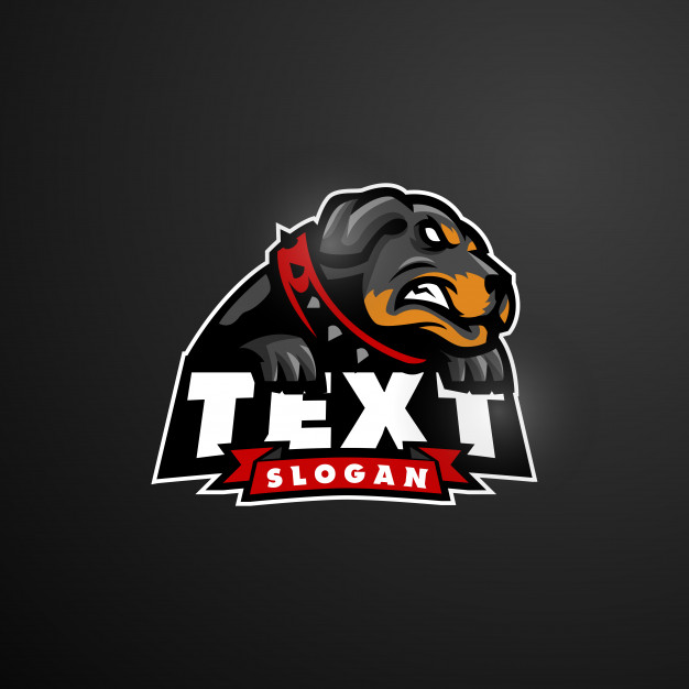 626x626 Rottweiler Dog Logo Mascot Vector Premium Download