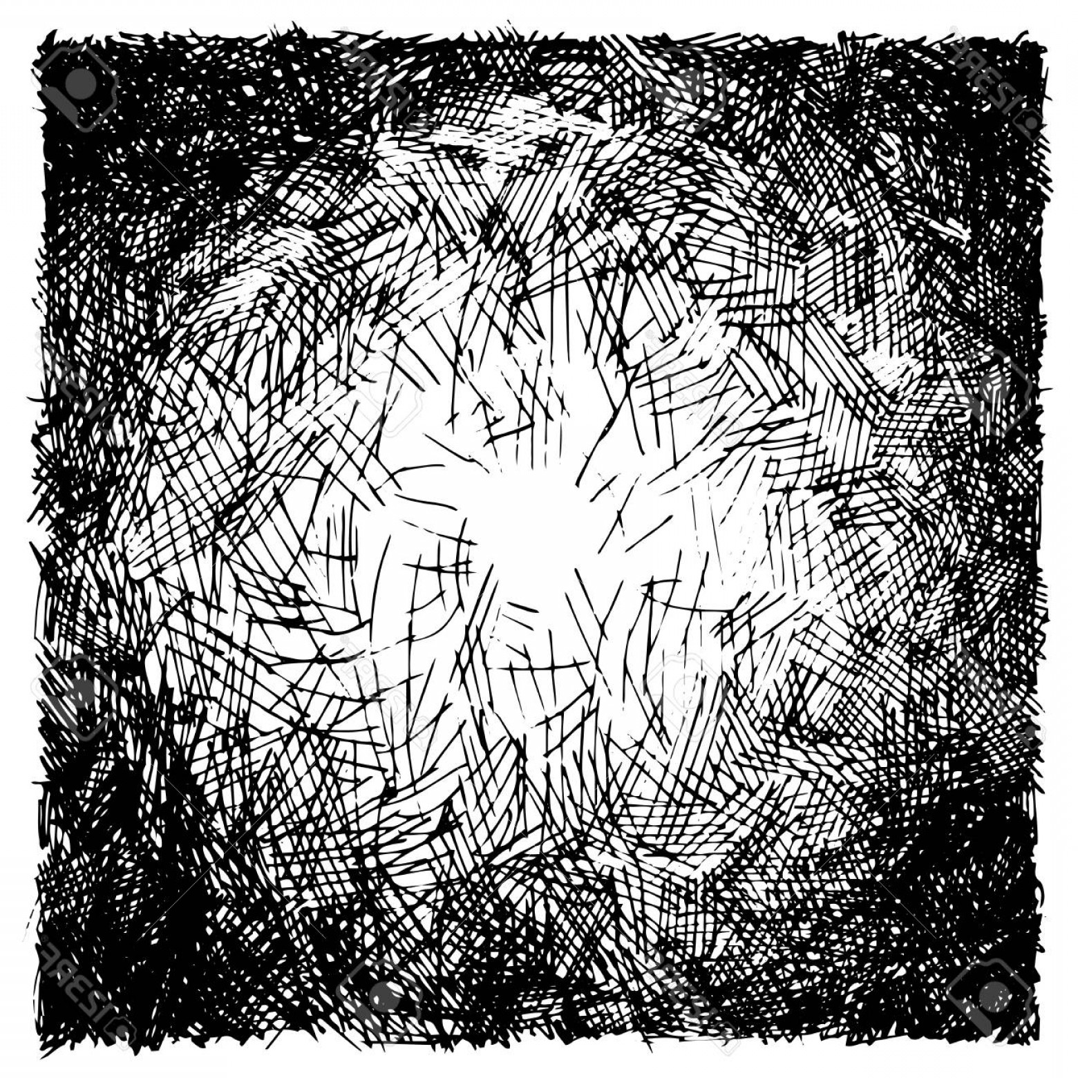 1560x1560 Photostock Vector Hand Drawn Sketches Rough Hatching Grunge