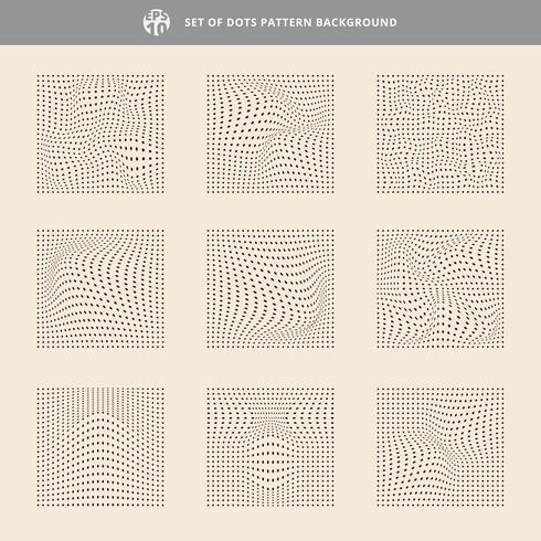 490x490 Set Of Dots Pattern Wave Background, Rough Texture Vector