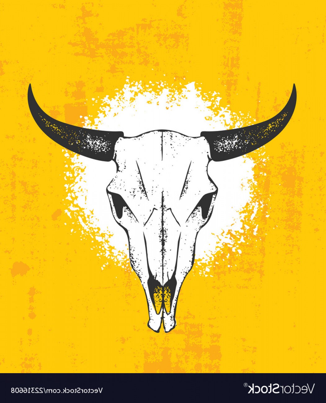 Cow Skull Wild West Rough Vector Lamaison 1051x1296 Cow Skull Wild West Rough Vector Lamaison