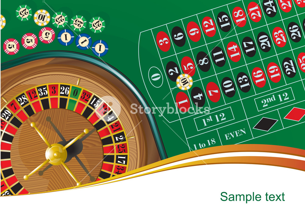 1000x721 Roulette Vector Royalty Free Stock Image