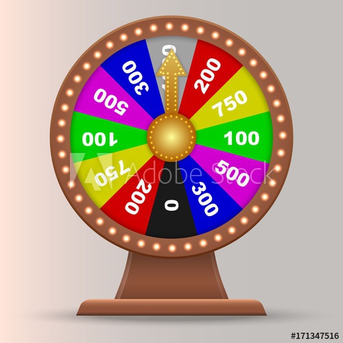 500x500 Wheel Of Fortune Lucky Roulette Vector Illustration