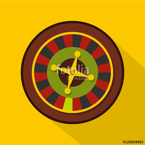 499x500 Casino Gambling Roulette Icon Flat Illustration Of Casino