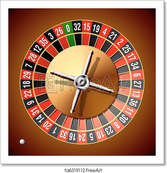 561x581 Free Art Print Of Roulette Wheel Vector Illustration