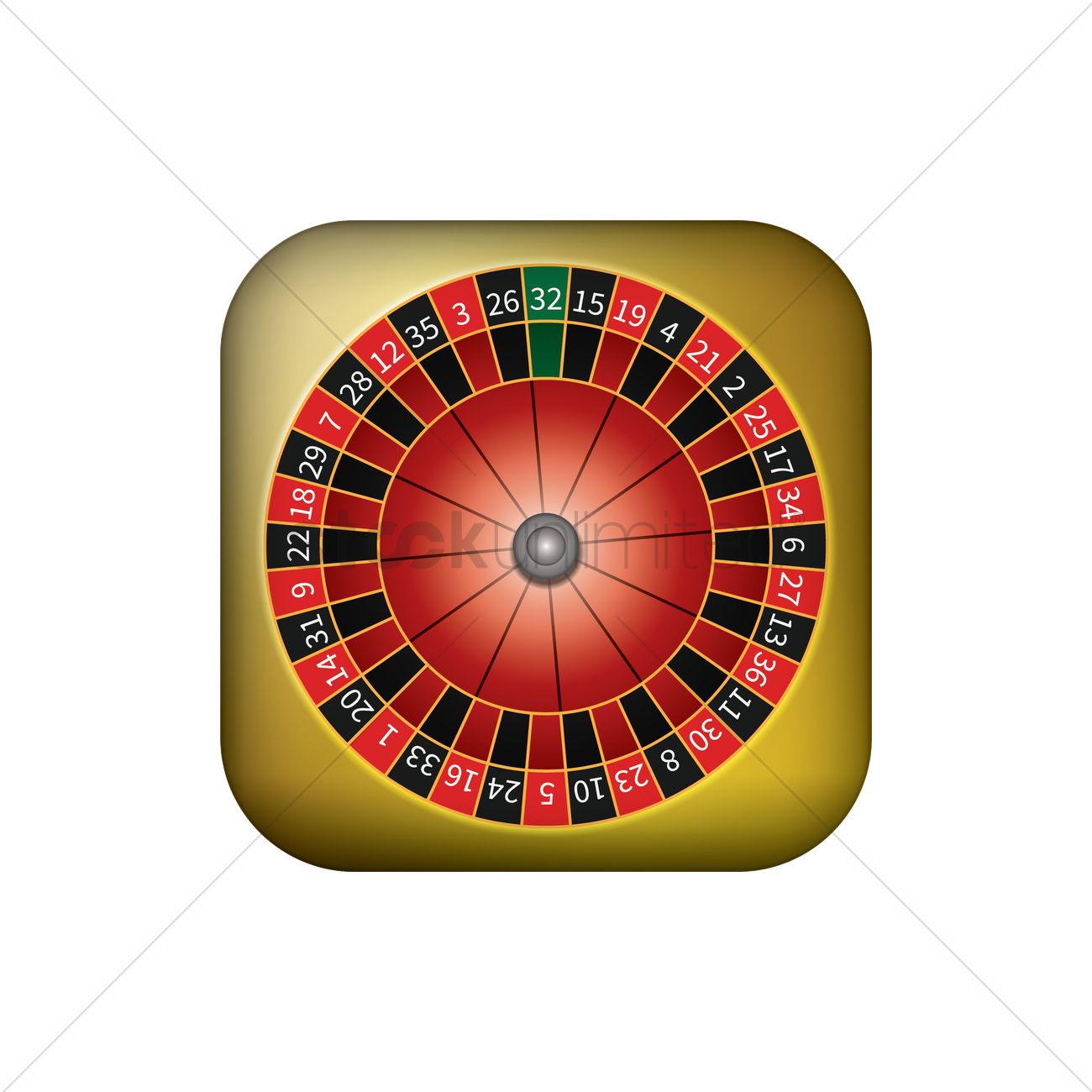 1300x1300 Roulette Wheel Vector Image